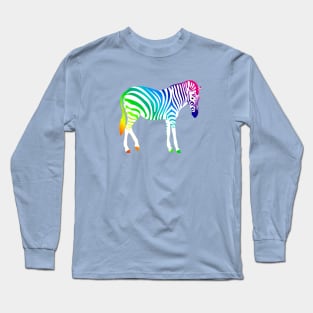 Rainbow Zebra Long Sleeve T-Shirt